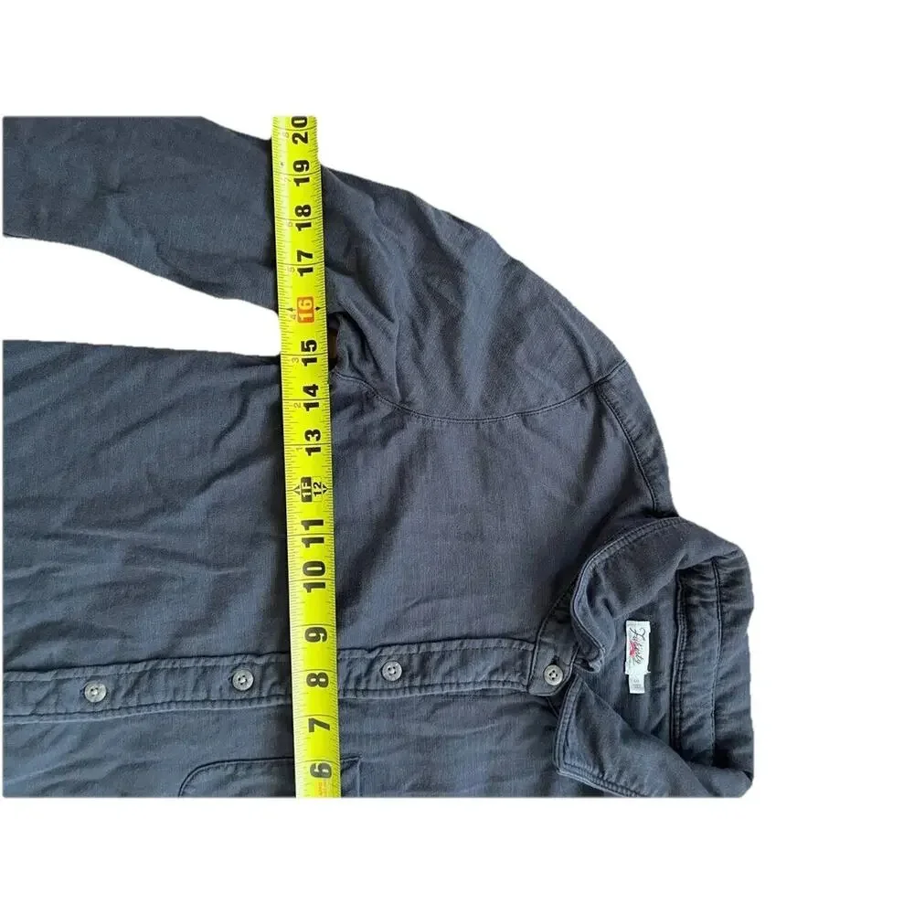Faherty Laguna Organic Cotton Shirt Lond Sleeve Length Black Small A000866 - Picture 9 of 10